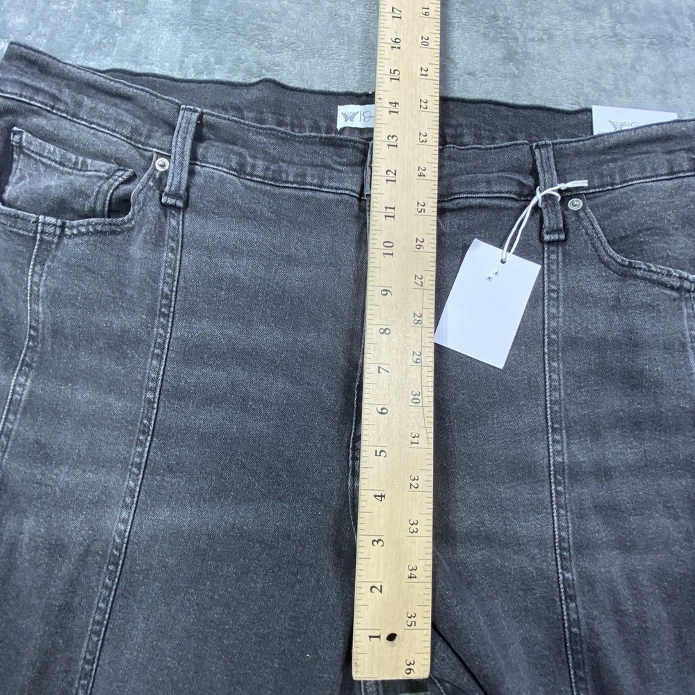 Jessica Simpson Myrtle Barrel Leg Jeans Women 18W Faded Black Wash Boho NEW - Picture 8 of 9